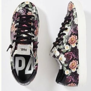 P448 python skin sneakers